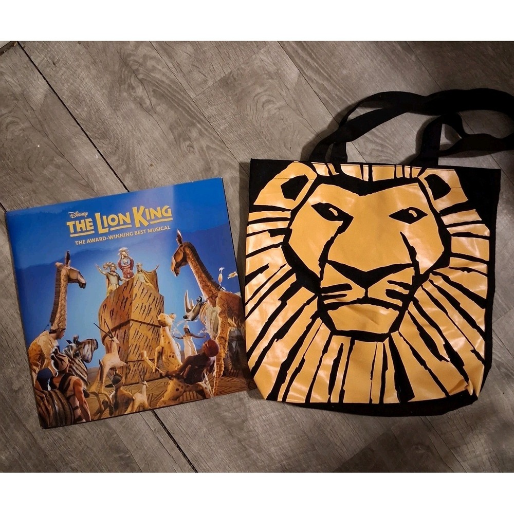 Disney Lion King Broadway Musical Bundle Canvas Tote Full-Color Program EUC